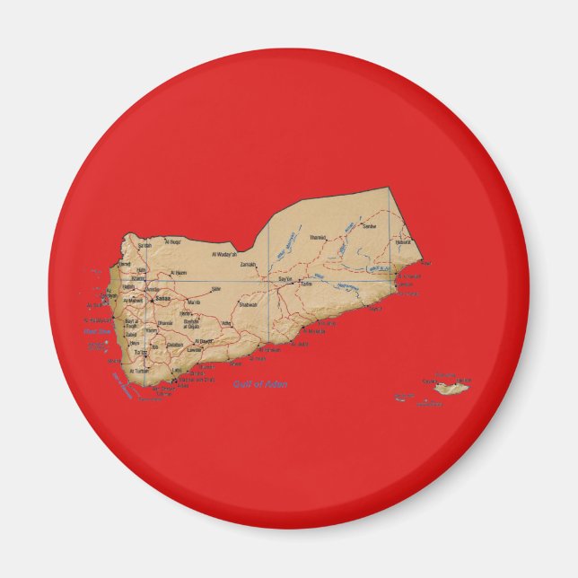 Yemen Map Magnet (Vorne)