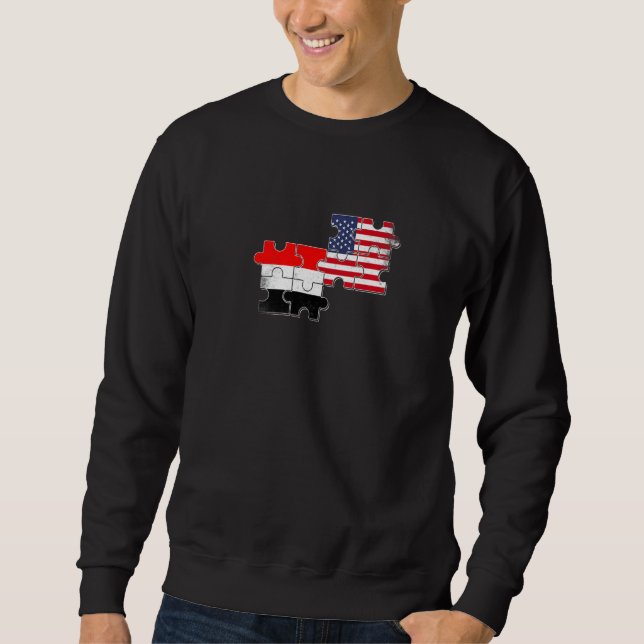 Yemen USA Yemeni American Flag   Sweatshirt (Vorderseite)