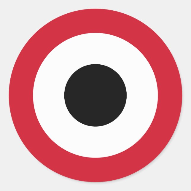 Yemeni Air Force Roundel Runder Aufkleber (Vorderseite)