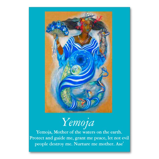Yemoja Table Card Tischnummer (Vorderseite)