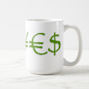 Yen, Euro, Währungs-Tasse des Dollar-¥€$ Kaffeetasse