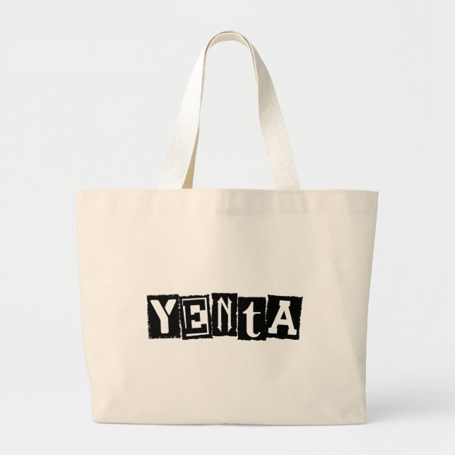 Yenta Jiddischer Humor Jumbo Stoffbeutel (Vorne)