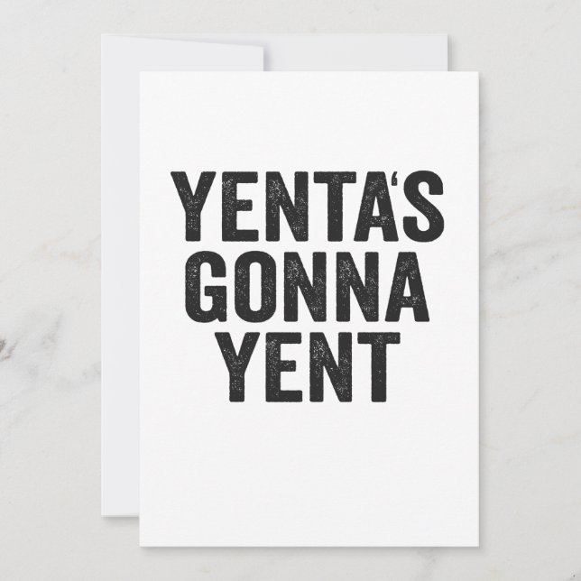 Yenta's Gonna Yent Funny Jewish Hanukkah Holiday Dankeskarte (Vorderseite)