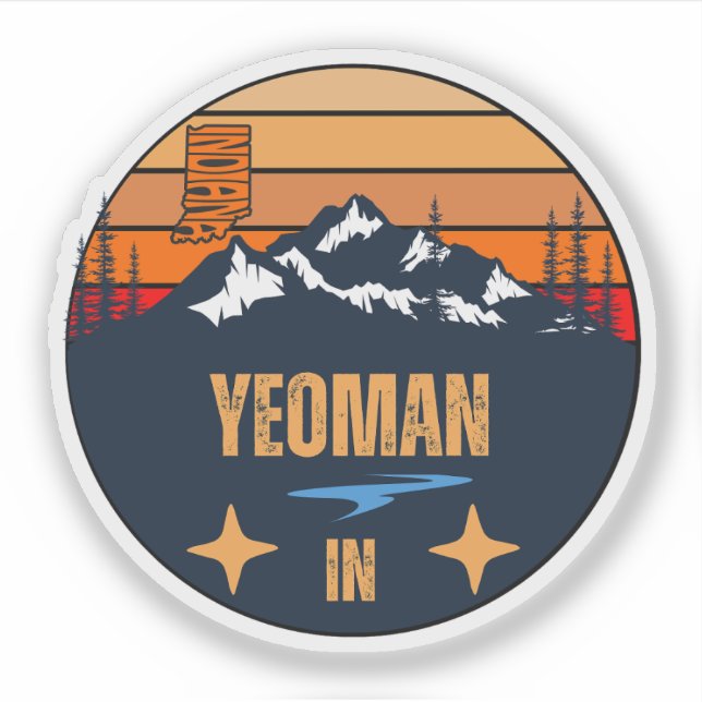 Yeoman, Indiana Aufkleber (Vorderseite)