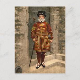 Yeoman of the Guard, Tower of London c.1895 Postkarte