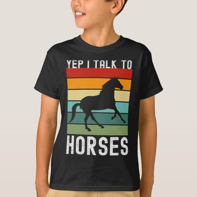 Yep I spreche mit Pferden Bauer Tierhorsekt Reiten T-Shirt (Vorderseite)
