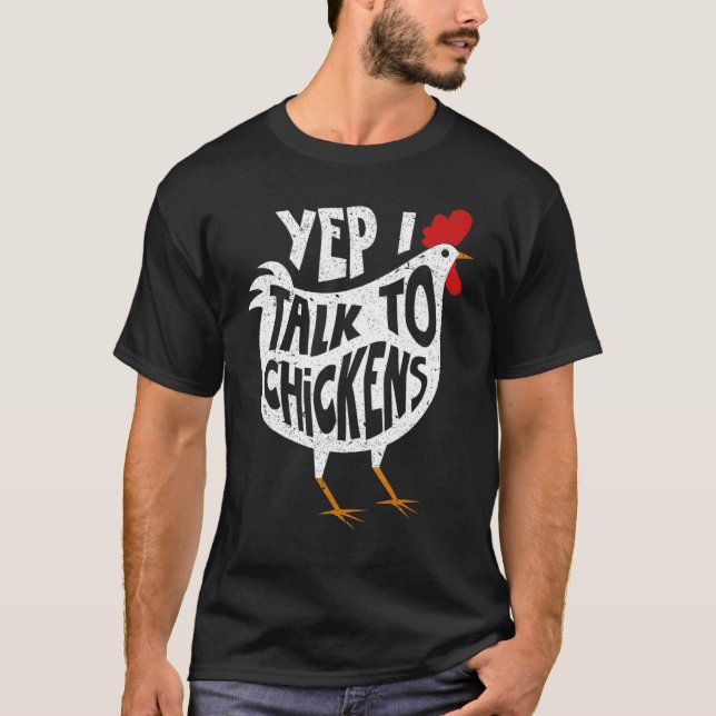 Yep I Talk To Chickens  Cute Chicken Buffs Tee (Vorderseite)