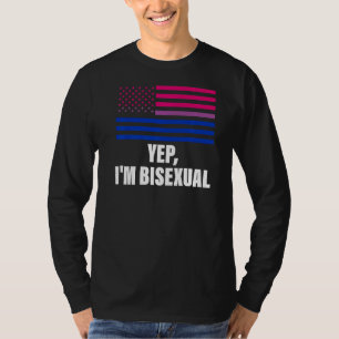 Yep Ich bin Bisexual Flag Lgbt Gay Pride T-Shirt