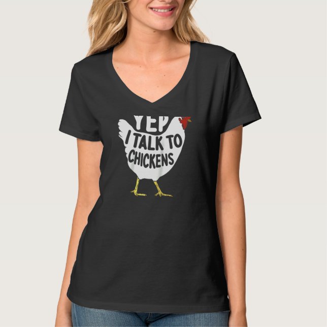 Yep Ich spreche mit Hühner Hühner Bauer Raglan T-Shirt (Vorderseite)