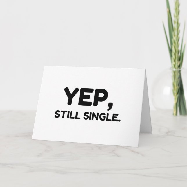 Yep, Stiller Single Feiertagskarte (Vorderseite)