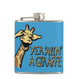 Yer 'avin' eine Giraffe-Slang-Cockney-Spaß-Flasche Flachmann