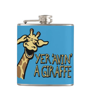 Yer 'avin' eine Giraffe-Slang-Cockney-Spaß-Flasche Flachmann