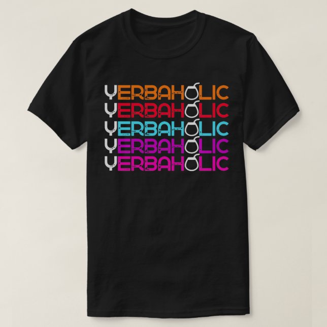 Yerbaholic Yerba Mate Tee Drinker Lover Damen Frau (Design vorne)