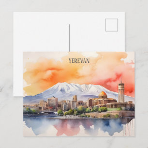 Yerevan Aquarellkunst Postkarte