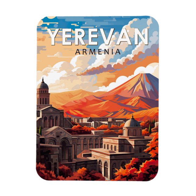 Yerevan Armenia Reisen Kunst Vintag Magnet (Vertikal)