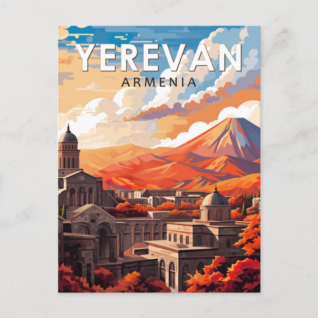 Yerevan Armenia Reisen Kunst Vintag Postkarte (Vorderseite)