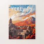 Yerevan Armenia Reisen Kunst Vintag Puzzle<br><div class="desc">Yerevan Retro Vektor Reise Design. Jerewan,  die armenische Hauptstadt,  ist von einer großen sowjetischen Architektur geprägt.</div>