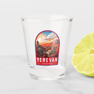 Yerevan Armenia Reisen Kunst Vintag Schnapsglas