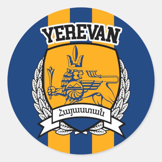 Yerevan Runder Aufkleber (Vorderseite)