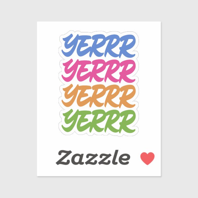 YERRR AUFKLEBER (Blatt)