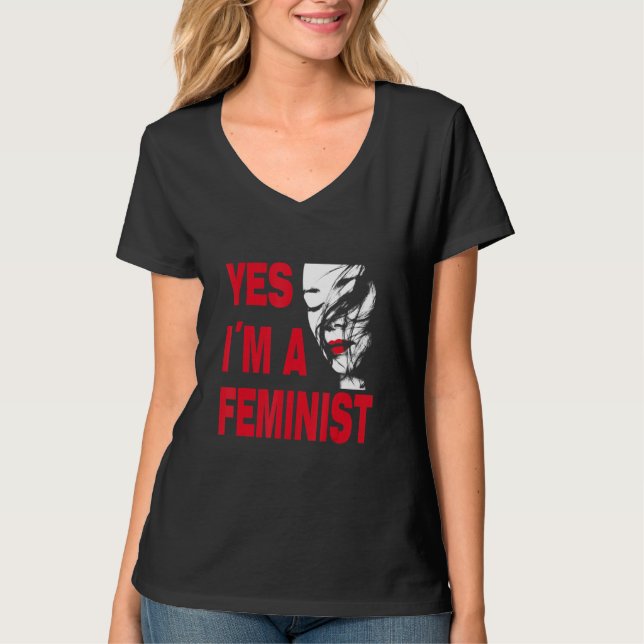 Yes, I am feminist, for engaged men and women_3 T-Shirt (Vorderseite)