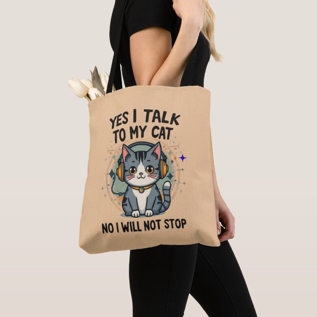 Yes I Talk To My Cat Funny Cat Quote (Von Nahem)