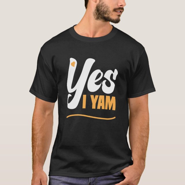 Yes I Yam Thanksgiving Matching Couple She's My Sw T-Shirt (Vorderseite)