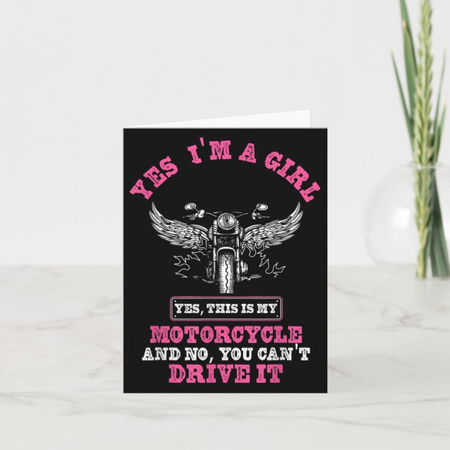 Yes I'm A Girl Yes, Ths Is My Motorcycle And No, Y Karte (Vorderseite)