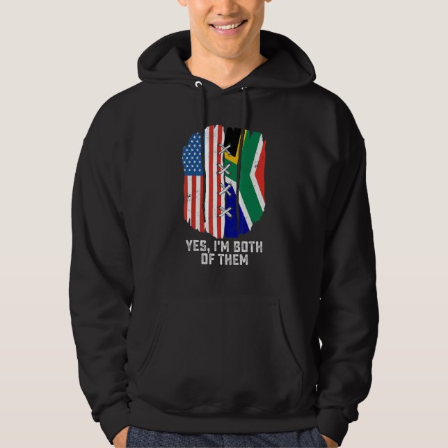 Yes, I'm Both Of Them Half American Half South Afr Hoodie (Vorderseite)
