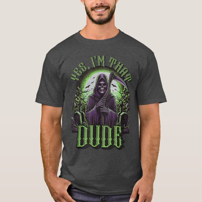 Yes Imhat Dude Scary Horror Apparel Funny Cool fam T-Shirt (Vorderseite)
