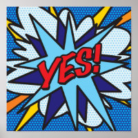 YES Pop Art Comic Buch Moderner Spaß
