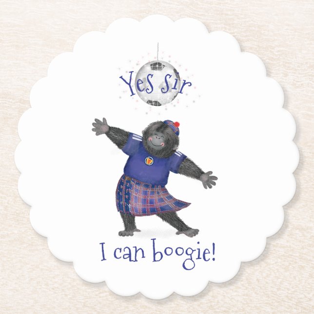 Yes sir, I can boogie gorilla football coaster Untersetzer (Vorderseite)