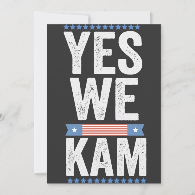 Yes We Kam 2024 American Flag Einladung (Vorderseite)
