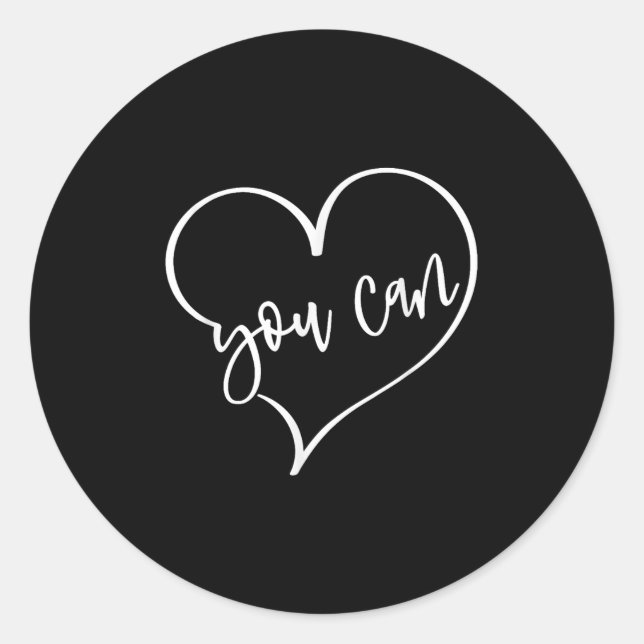 Yes You Can Do It Anything Motivation For Women Te Runder Aufkleber (Vorderseite)