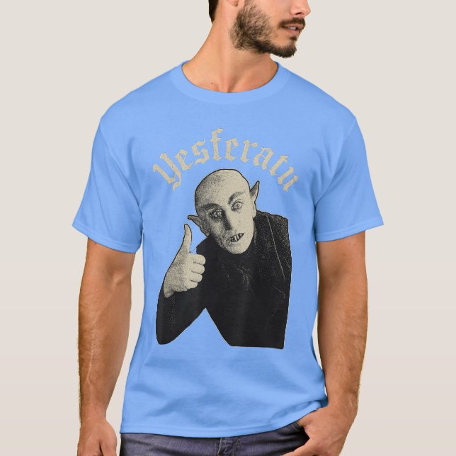 Yesferatu Funny Vampire Parody Meme Halloween frie T-Shirt (Vorderseite)