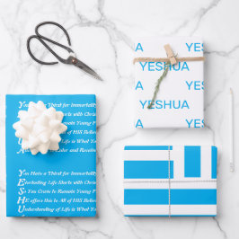 Yeshua Geem Christlich Geschenkpapier Set