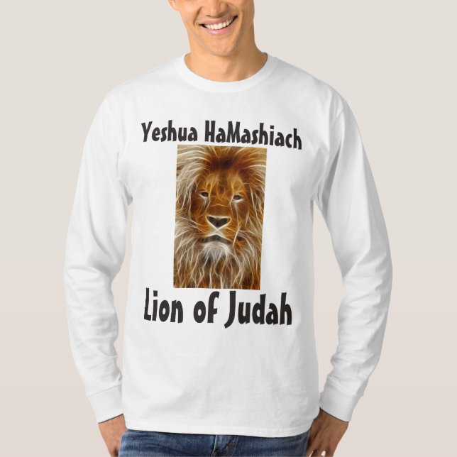 Yeshua HaMashiach, LION OF JUDAH T - Shirt (Vorderseite)