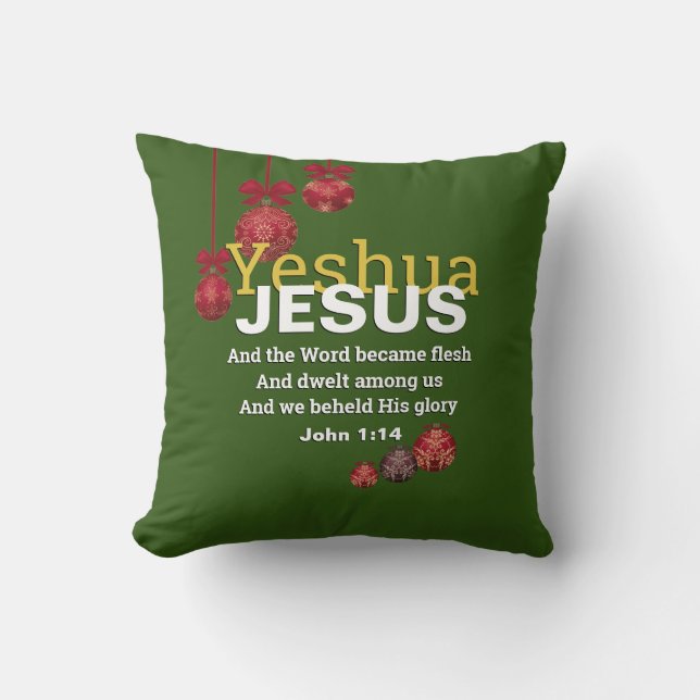 YESHUA JESUS Christliche Weihnachten Kissen (Vorderseite)