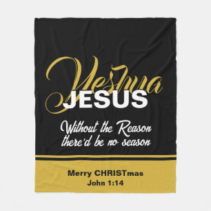 YESHUA JESUS Grund der Jahreszeit Christliche Weih Fleecedecke