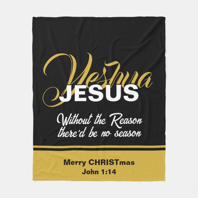 YESHUA JESUS Grund der Jahreszeit Christliche Weih Fleecedecke (Vorderseite)