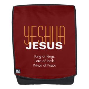 YESHUA JESUS König Könige Personalisiert RED Rucksack