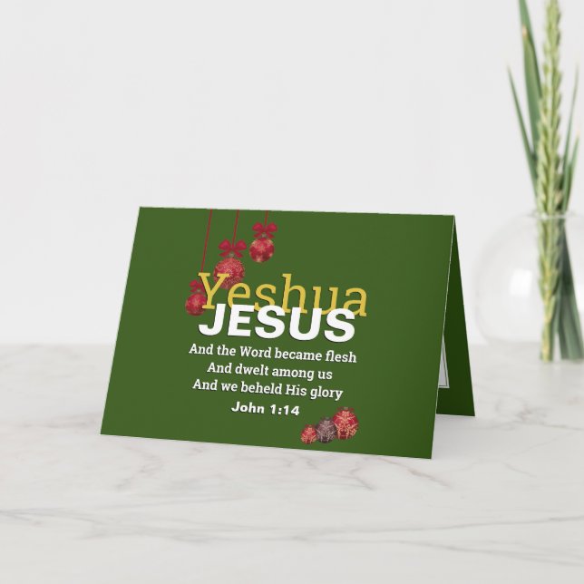 YESHUA JESUS Weihnachtskarte Karte (Vorderseite)