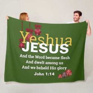 YESHUA JESUS WORT WURDE Christlicher FLESH Fleecedecke
