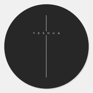 Yeshua Kreuz christlicher Jesus Bibelvers Runder Aufkleber