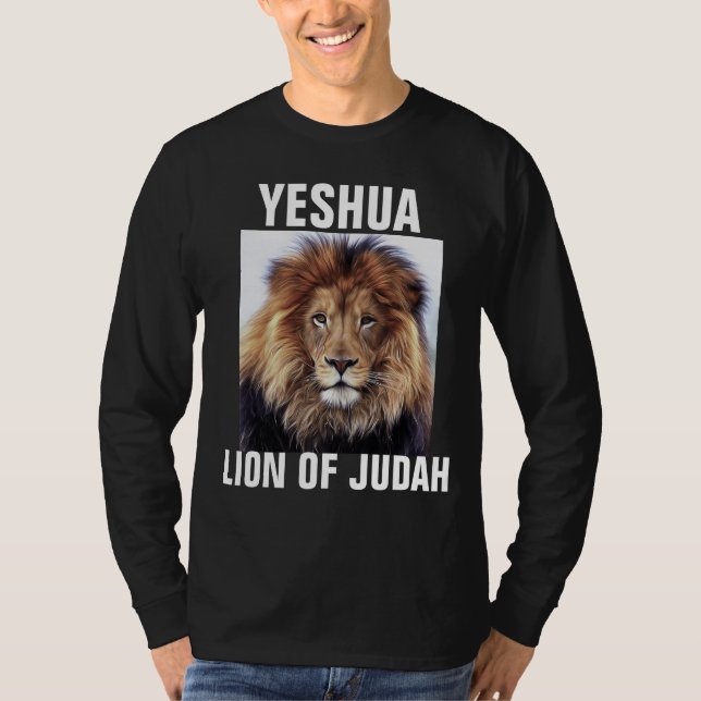 YESHUA LÖWE VON JUDA Christlich  T-Shirt (Vorderseite)