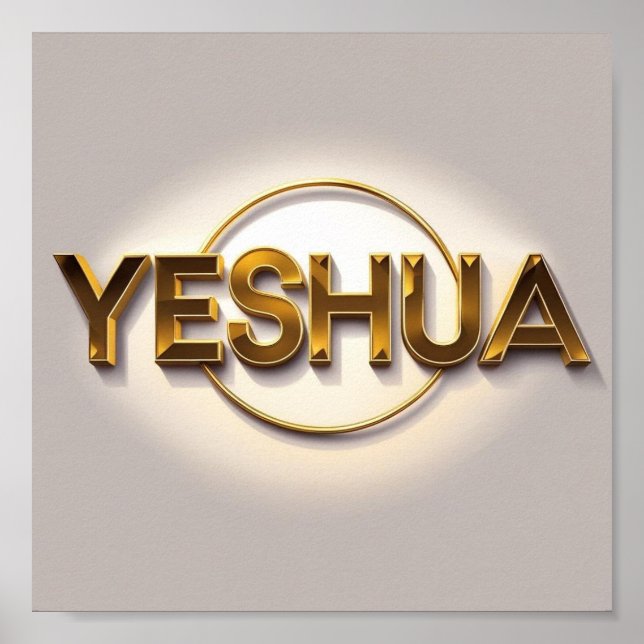 Yeshua Matte Poster | Name der Konstruktion Jesu a (Vorne)