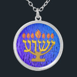 Yeshua Menorah-Kette Versilberte Kette<br><div class="desc">Diese Halskette soll Sie daran erinnern,  wer Ihnen am wichtigsten ist.</div>