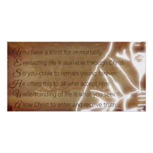 YESHUA Messiah Jesus Christus Christliches Gedicht Poster