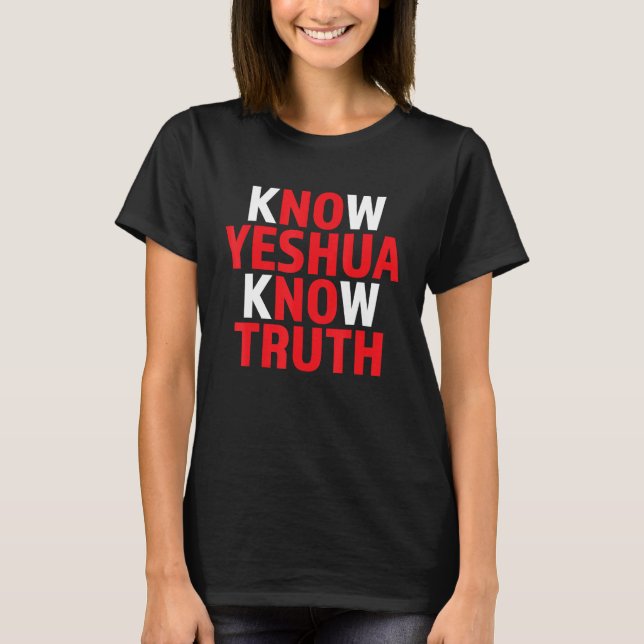 Yeshua Shirt Christlich Faith Hebräischer Name für (Vorderseite)