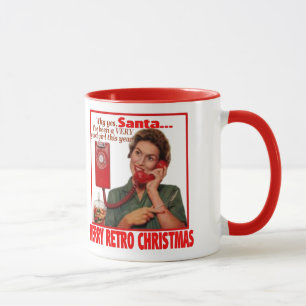 YesSantaGoodGirl-RingerMug 11oz Tasse